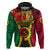 Vanuatu Hoodie Vanuatuan Coat Of Arms Mix Pig Tusk Poynesian Pattern LT05 Reggae - Polynesian Pride