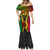 Vanuatu Mermaid Dress Vanuatuan Coat Of Arms Mix Pig Tusk Poynesian Pattern LT05 - Polynesian Pride