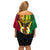 Personalized Vanuatu Off Shoulder Short Dress Vanuatuan Coat Of Arms Mix Pig Tusk Poynesian Pattern LT05 - Polynesian Pride