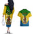 Vanuatu Malampa Province Couples Matching Off The Shoulder Long Sleeve Dress and Hawaiian Shirt Coat Of Arms And Namele Fern Polynesian Pattern LT05 - Polynesian Pride