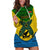 Vanuatu Malampa Province Hoodie Dress Coat Of Arms And Namele Fern Polynesian Pattern LT05 Yellow - Polynesian Pride