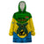 Vanuatu Malampa Province Wearable Blanket Hoodie Coat Of Arms And Namele Fern Polynesian Pattern LT05 One Size Yellow - Polynesian Pride