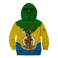 Personalized Vanuatu Malampa Province Kid Hoodie Coat Of Arms And Namele Fern Polynesian Pattern LT05 - Polynesian Pride