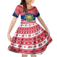 Personalised Philippines Christmas Family Matching Off Shoulder Maxi Dress and Hawaiian Shirt Filipino Parol Maligayang Pasko LT05 Daughter's Dress Red - Polynesian Pride