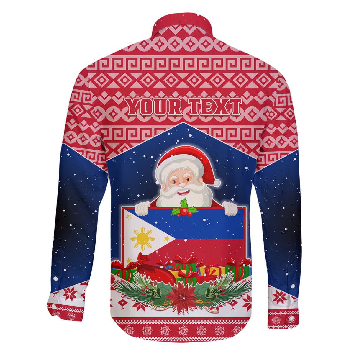 Personalised Philippines Christmas Family Matching Off Shoulder Short Dress and Hawaiian Shirt Filipino Parol Maligayang Pasko LT05 - Polynesian Pride