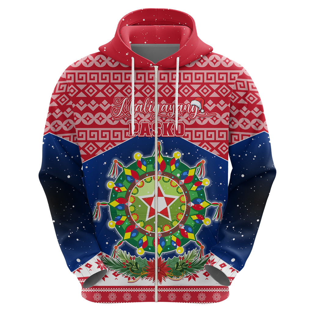 Personalised Philippines Christmas Hoodie Filipino Parol Maligayang Pasko LT05 - Polynesian Pride