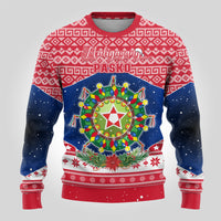 Personalised Philippines Christmas Ugly Christmas Sweater Filipino Parol Maligayang Pasko LT05 - Polynesian Pride