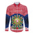 Personalised Philippines Christmas Long Sleeve Button Shirt Filipino Parol Maligayang Pasko LT05 Unisex Red - Polynesian Pride