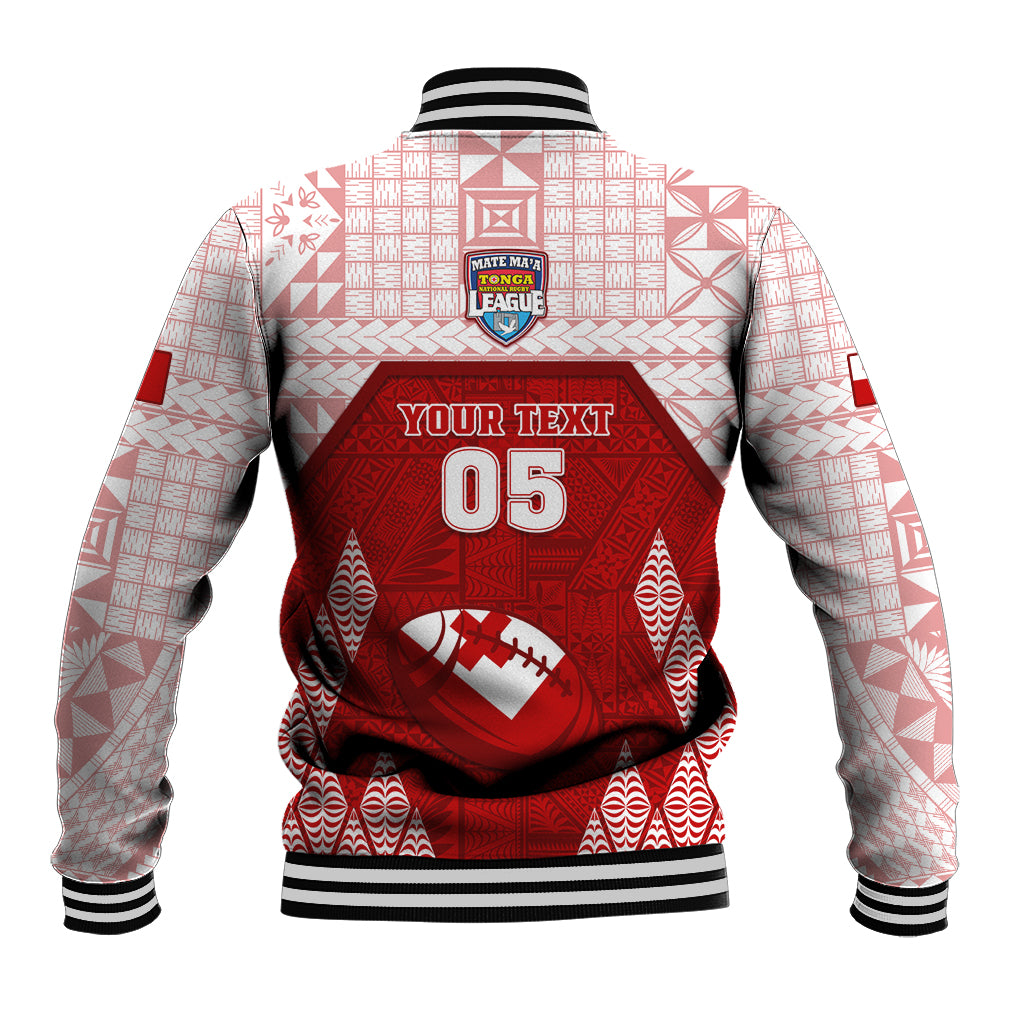 Custom Tonga Rugby Baseball Jacket 2023 Pacific Championships Kupesi Ngatu Mate Maa LT05 - Polynesian Pride