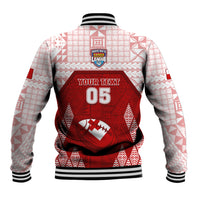 Custom Tonga Rugby Baseball Jacket 2023 Pacific Championships Kupesi Ngatu Mate Maa LT05 - Polynesian Pride