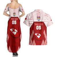 Custom Tonga Rugby Couples Matching Summer Maxi Dress and Hawaiian Shirt 2023 Pacific Championships Kupesi Ngatu Mate Maa LT05 - Polynesian Pride