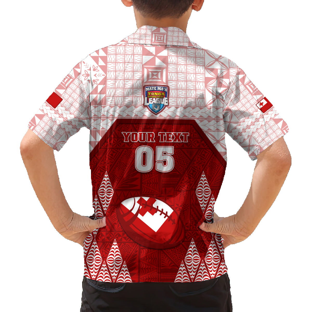 Custom Tonga Rugby Family Matching Off Shoulder Long Sleeve Dress and Hawaiian Shirt 2023 Pacific Championships Kupesi Ngatu Mate Maa LT05 - Polynesian Pride