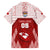 Custom Tonga Rugby Family Matching Off Shoulder Long Sleeve Dress and Hawaiian Shirt 2023 Pacific Championships Kupesi Ngatu Mate Maa LT05 - Polynesian Pride