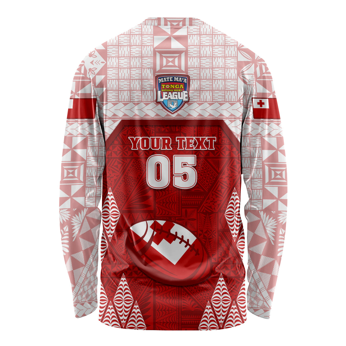 Custom Tonga Rugby Long Sleeve Shirt 2023 Pacific Championships Kupesi Ngatu Mate Maa LT05 - Polynesian Pride