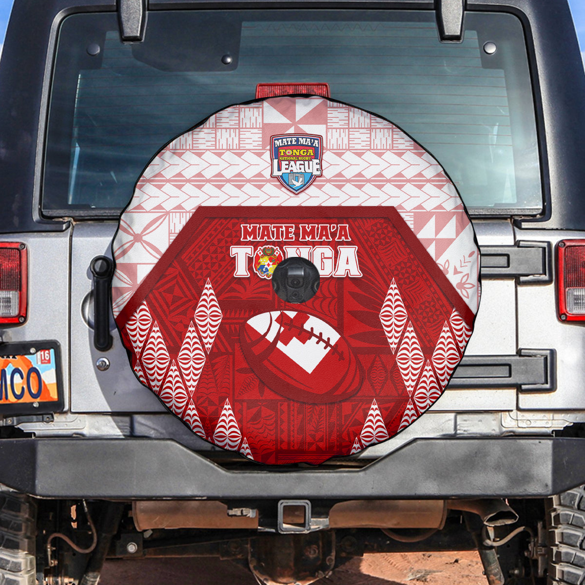 Tonga Rugby Spare Tire Cover 2023 Pacific Championships Kupesi Ngatu Mate Maa LT05 - Polynesian Pride