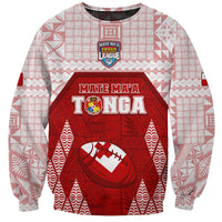 Custom Tonga Rugby Sweatshirt 2023 Pacific Championships Kupesi Ngatu Mate Maa LT05 Unisex Red - Polynesian Pride