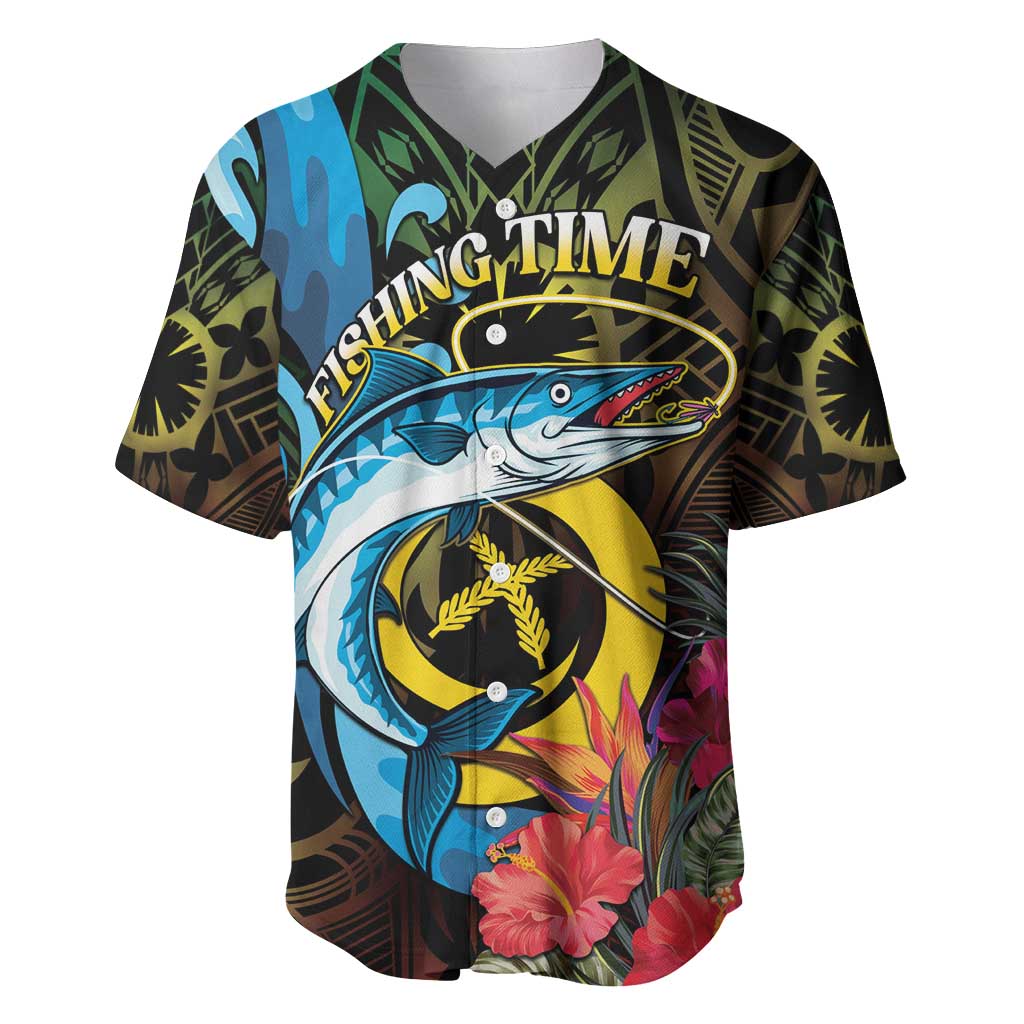 Vanuatu Fishing Baseball Jersey It's Time To Fish