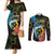 Vanuatu Fishing Couples Matching Mermaid Dress and Long Sleeve Button Shirt It's Time To Fish