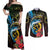 Vanuatu Fishing Couples Matching Off Shoulder Maxi Dress and Long Sleeve Button Shirt It's Time To Fish