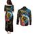 Vanuatu Fishing Couples Matching Puletasi and Long Sleeve Button Shirt It's Time To Fish