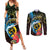 Vanuatu Fishing Couples Matching Summer Maxi Dress and Long Sleeve Button Shirt It's Time To Fish