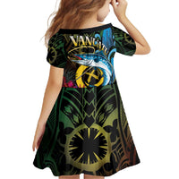 Vanuatu Fishing Family Matching Mermaid Dress and Hawaiian Shirt It's Time To Fish LT05 - Polynesian Pride