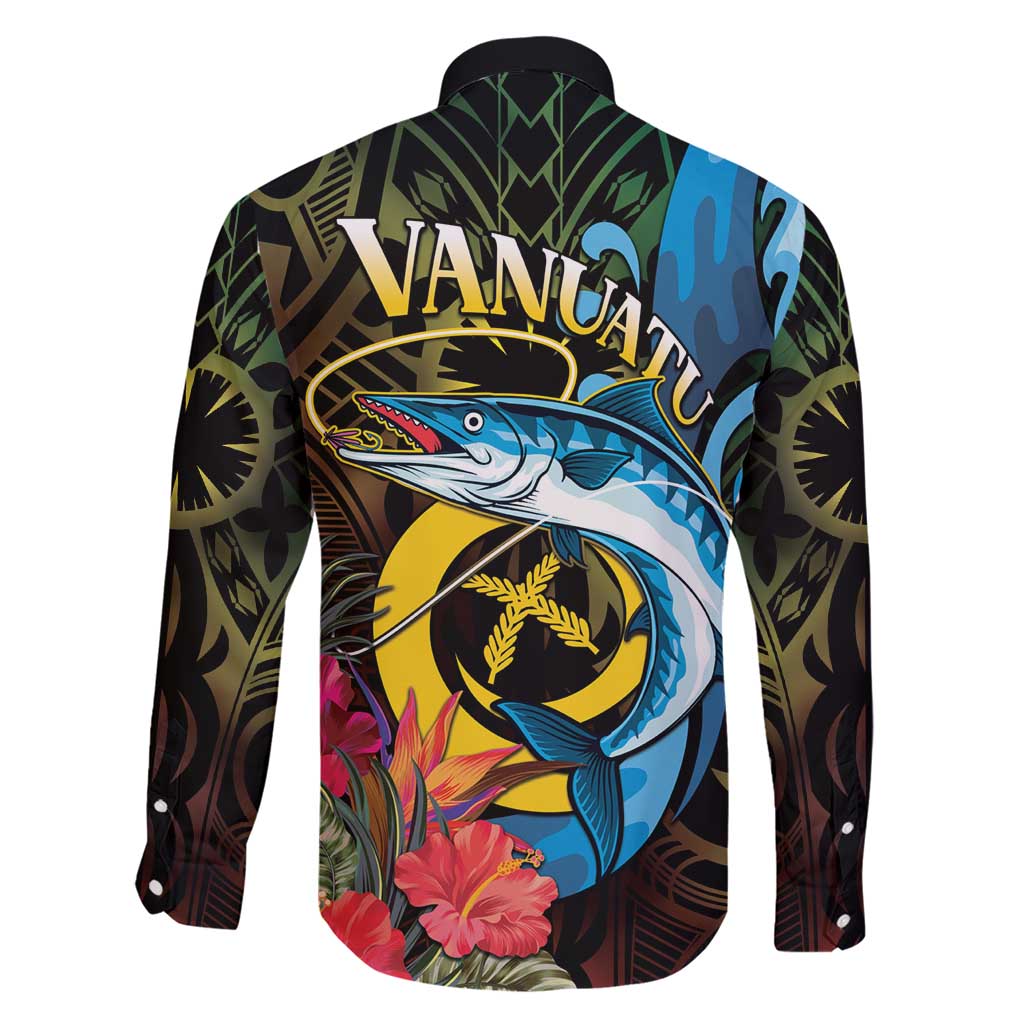 Vanuatu Fishing Family Matching Short Sleeve Bodycon Dress and Hawaiian Shirt It's Time To Fish LT05 - Polynesian Pride