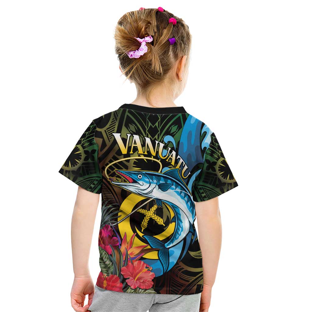 Vanuatu Fishing Kid T Shirt It's Time To Fish