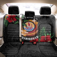 French Polynesia Outrigger Canoe Race Back Car Seat Cover Tropical Vibe