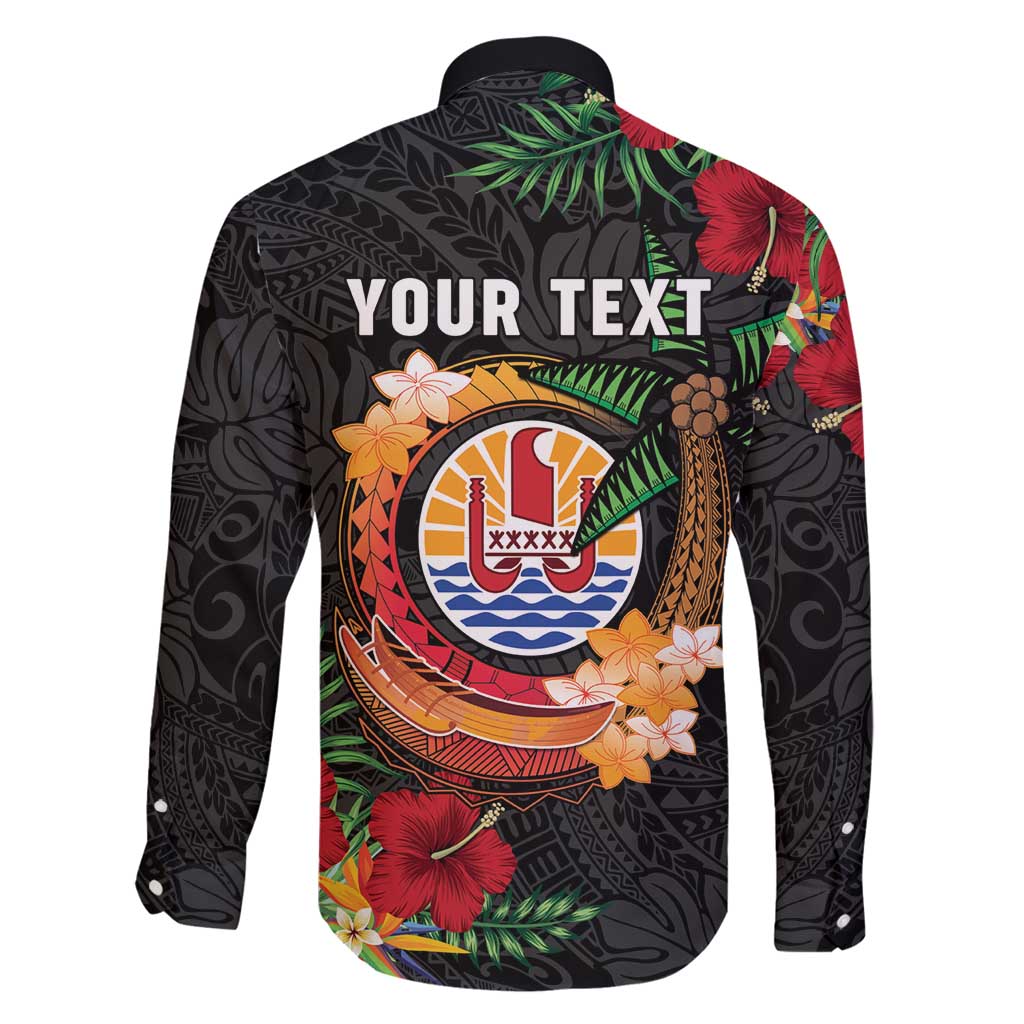 Personalised French Polynesia Outrigger Canoe Race Family Matching Long Sleeve Bodycon Dress and Hawaiian Shirt Tropical Vibe LT05 - Polynesian Pride