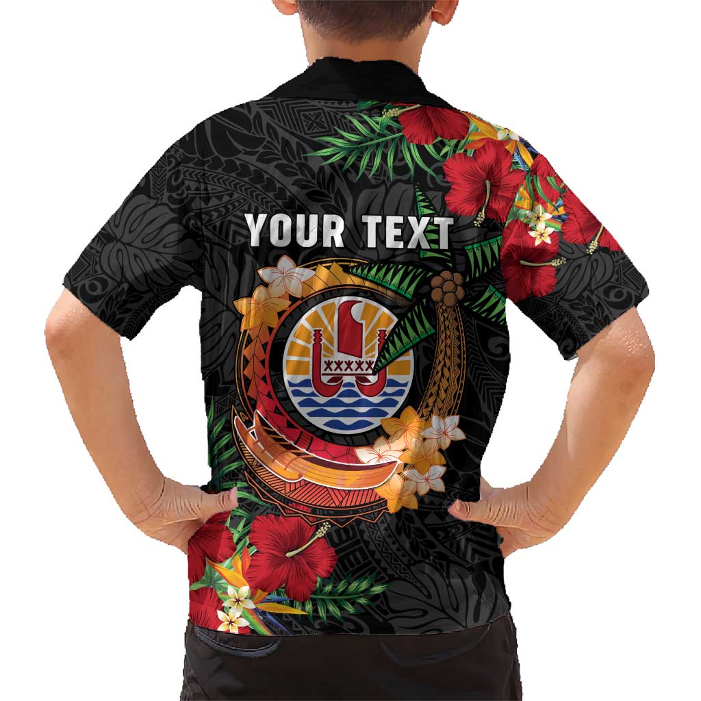 Personalised French Polynesia Outrigger Canoe Race Family Matching Short Sleeve Bodycon Dress and Hawaiian Shirt Tropical Vibe LT05 - Polynesian Pride
