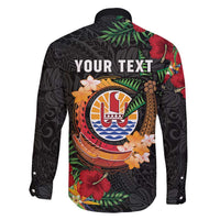 Personalised French Polynesia Outrigger Canoe Race Family Matching Short Sleeve Bodycon Dress and Hawaiian Shirt Tropical Vibe LT05 - Polynesian Pride