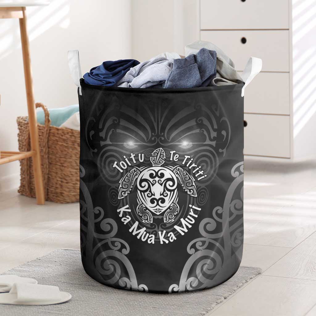 Aotearoa Toitu Te Tiriti Laundry Basket Ka Mua Ka Muri