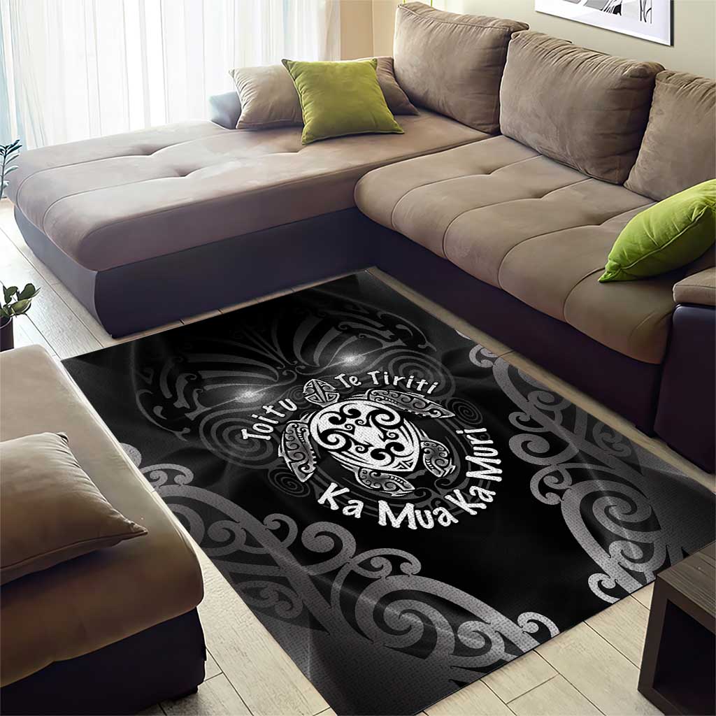 Aotearoa Toitu Te Tiriti Area Rug Ka Mua Ka Muri