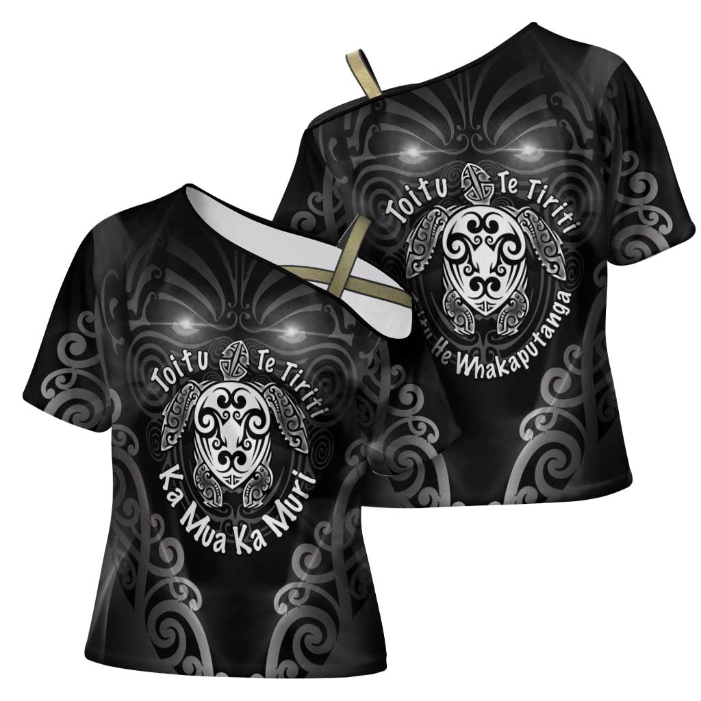 Aotearoa Toitu Te Tiriti Cross Shoulder Shirt Ka Mua Ka Muri