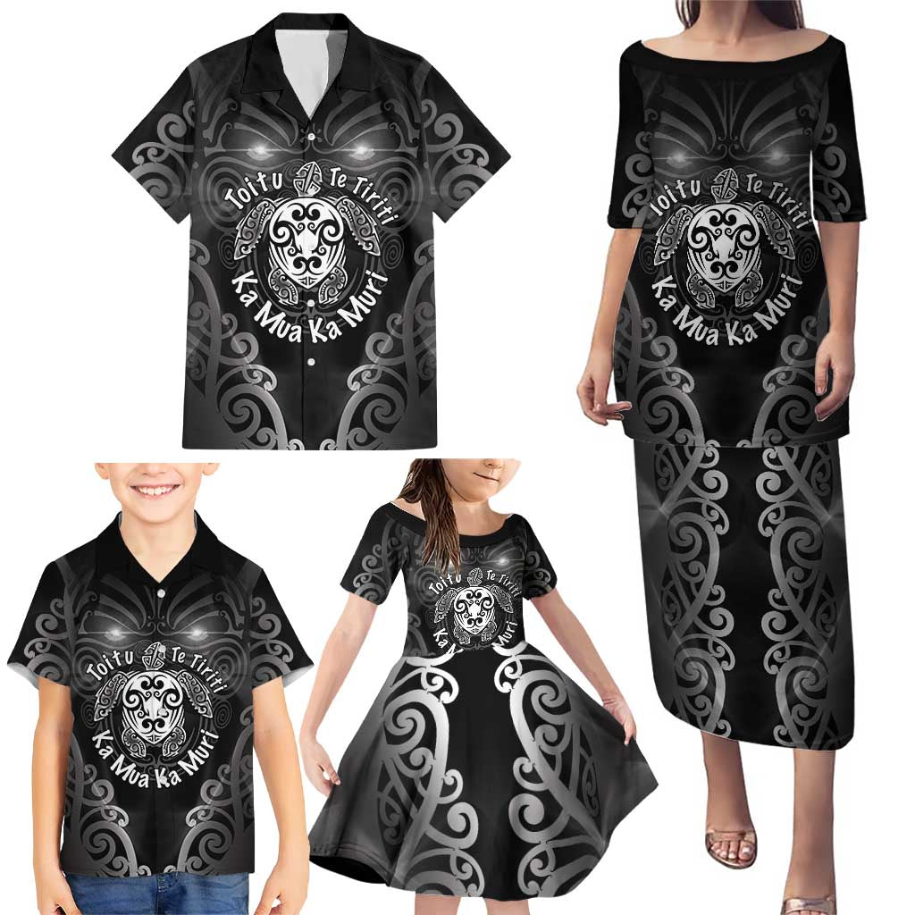 Aotearoa Toitu Te Tiriti Family Matching Puletasi and Hawaiian Shirt Ka Mua Ka Muri LT05 - Polynesian Pride