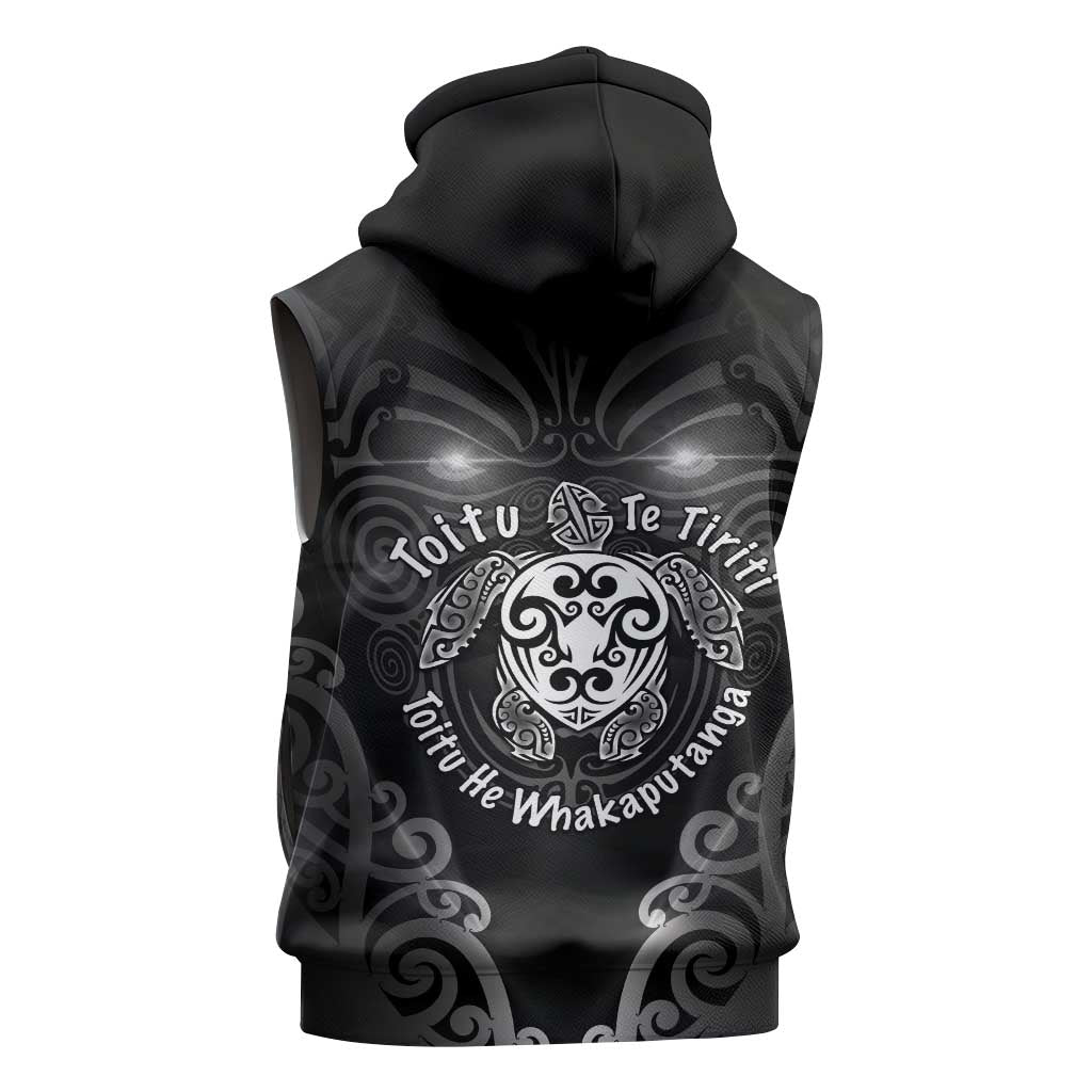 Aotearoa Toitu Te Tiriti Sleeveless Zip Hoodie Ka Mua Ka Muri LT05 - Polynesian Pride