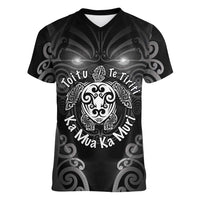 Aotearoa Toitu Te Tiriti Women V-Neck T-Shirt Ka Mua Ka Muri