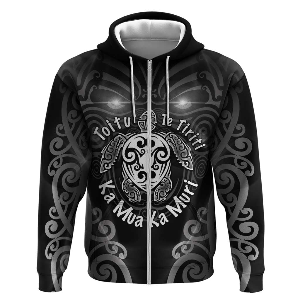 Aotearoa Toitu Te Tiriti Zip Hoodie Ka Mua Ka Muri