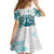 New Zealand Aotearoa Kia Ora Family Matching Off Shoulder Short Dress and Hawaiian Shirt Paua Shell Maori Silver Fern LT05 - Polynesian Pride