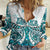 New Zealand Aotearoa Kia Ora Women Casual Shirt Paua Shell Maori Silver Fern LT05 Female Turquoise - Polynesian Pride