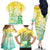Personalised Cook Islands Kia Orana Family Matching Off Shoulder Long Sleeve Dress and Hawaiian Shirt Polynesian Turtle With Circle Stars LT05 - Polynesian Pride