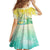 Personalised Cook Islands Kia Orana Family Matching Off Shoulder Short Dress and Hawaiian Shirt Polynesian Turtle With Circle Stars LT05 - Polynesian Pride