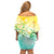 Personalised Cook Islands Kia Orana Family Matching Off Shoulder Short Dress and Hawaiian Shirt Polynesian Turtle With Circle Stars LT05 - Polynesian Pride
