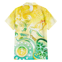 Personalised Cook Islands Kia Orana Family Matching Puletasi and Hawaiian Shirt Polynesian Turtle With Circle Stars LT05 - Polynesian Pride
