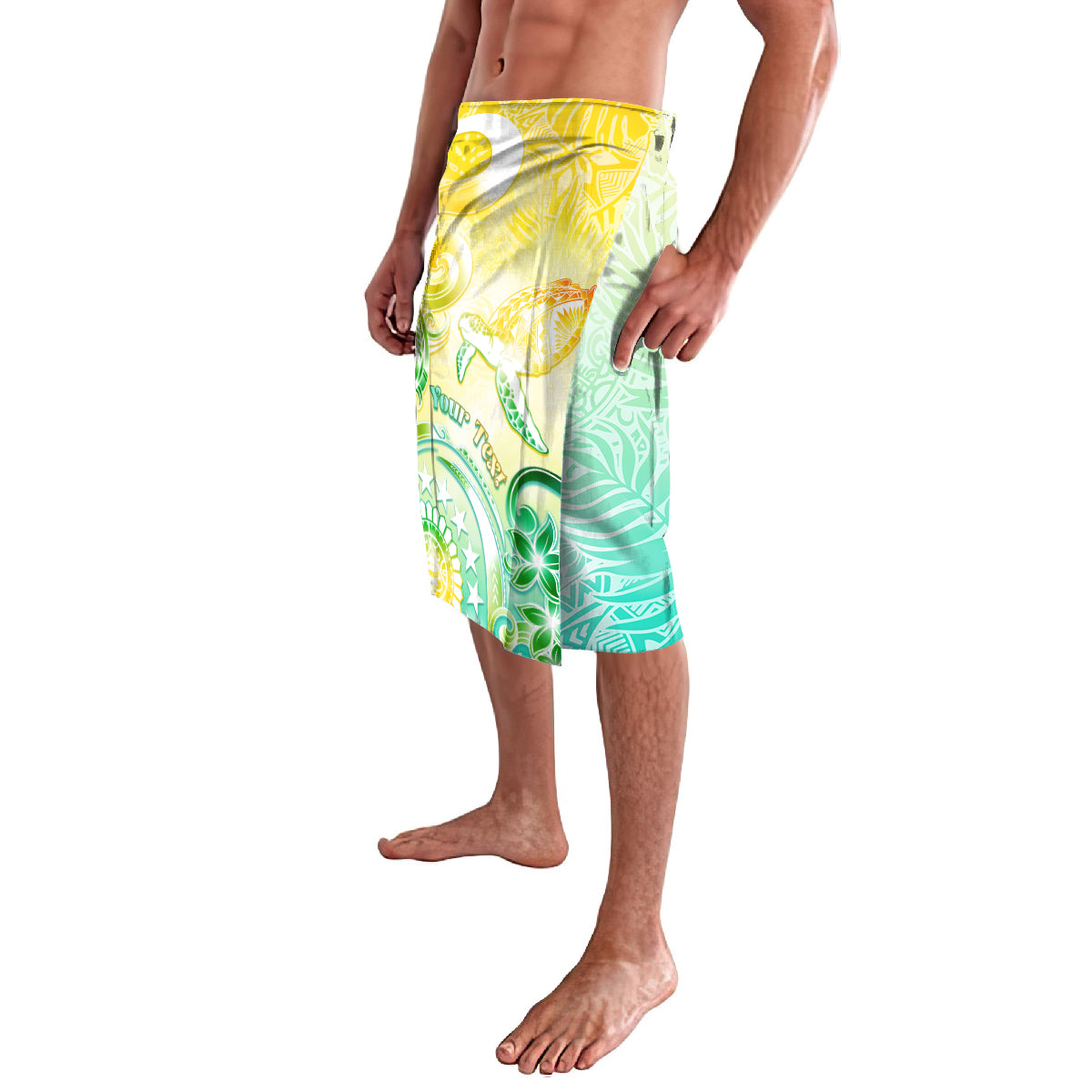 Personalised Cook Islands Kia Orana Lavalava Polynesian Turtle With Circle Stars LT05 - Polynesian Pride