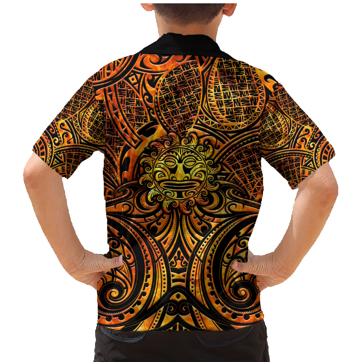 New Zealand Tamanuitera The Sun Family Matching Mermaid Dress and Hawaiian Shirt Maori Pattern LT05 - Polynesian Pride