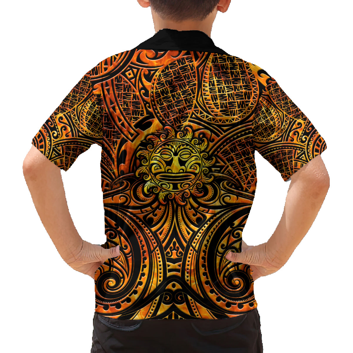 New Zealand Tamanuitera The Sun Family Matching Puletasi and Hawaiian Shirt Maori Pattern LT05 - Polynesian Pride