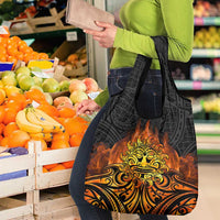 New Zealand Tamanuitera The Sun Grocery Bag Maori Pattern