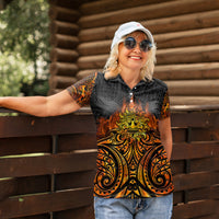 New Zealand Tamanuitera The Sun Women Polo Shirt Maori Pattern